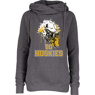 Florence Huskies Rising Helmet Go! Womens Funnel Neck Pullover Hood