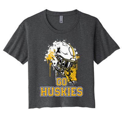 Florence Huskies Rising Helmet Go! Women's Crop Top Tee