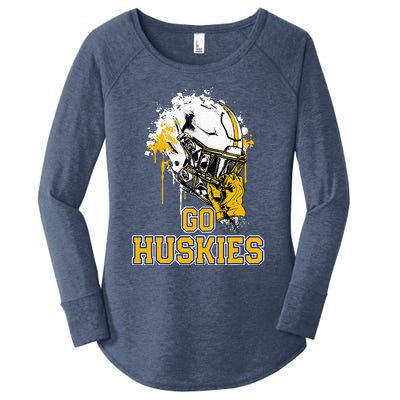 Florence Huskies Rising Helmet Go! Women's Perfect Tri Tunic Long Sleeve Shirt