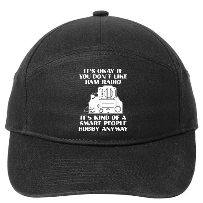 Funny Ham Radio Operator Radio Amateur Morse Hobby Code 7-Panel Snapback Hat