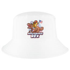 Funny Hotdog Riding Amerisaurus Rex Dinosaur Cool Comfort Performance Bucket Hat