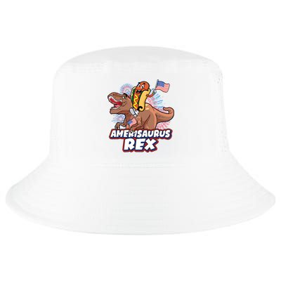 Funny Hotdog Riding Amerisaurus Rex Dinosaur Cool Comfort Performance Bucket Hat