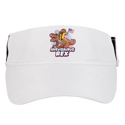 Funny Hotdog Riding Amerisaurus Rex Dinosaur Adult Drive Performance Visor