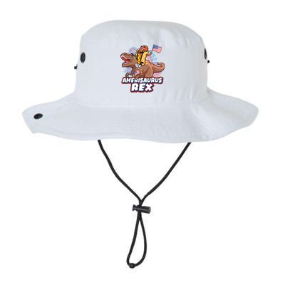 Funny Hotdog Riding Amerisaurus Rex Dinosaur Bucket Hat