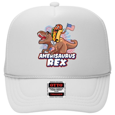 Funny Hotdog Riding Amerisaurus Rex Dinosaur Trucker Hat