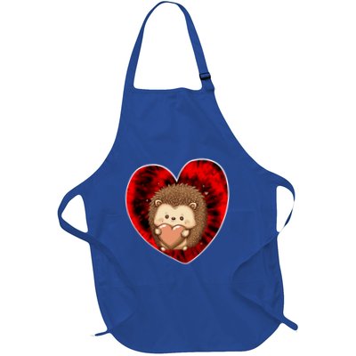 Funny Hedgehog Red Tie Dye Adults Heart Valentines Day Love Cool Gift Apron