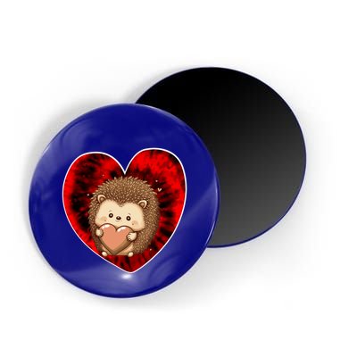 Funny Hedgehog Red Tie Dye Adults Heart Valentines Day Love Cool Gift Magnet