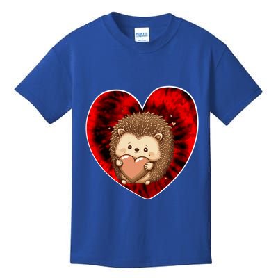 Funny Hedgehog Red Tie Dye Adults Heart Valentines Day Love Cool Gift Kids T-Shirt