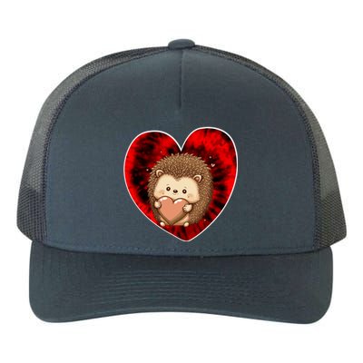 Funny Hedgehog Red Tie Dye Adults Heart Valentines Day Love Cool Gift Yupoong Adult 5-Panel Trucker Hat