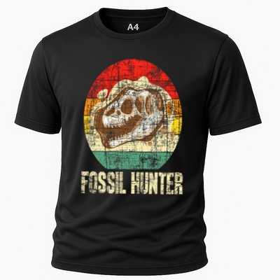 Fossil Hunter Retro Paleontologist Paleontology Performance Shirt
