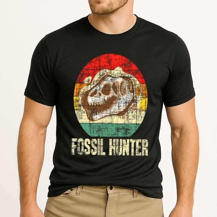 Fossil Hunter Retro Paleontologist Paleontology Cooling Performance Crew T-Shirt