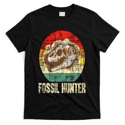 Fossil Hunter Retro Paleontologist Paleontology T-Shirt
