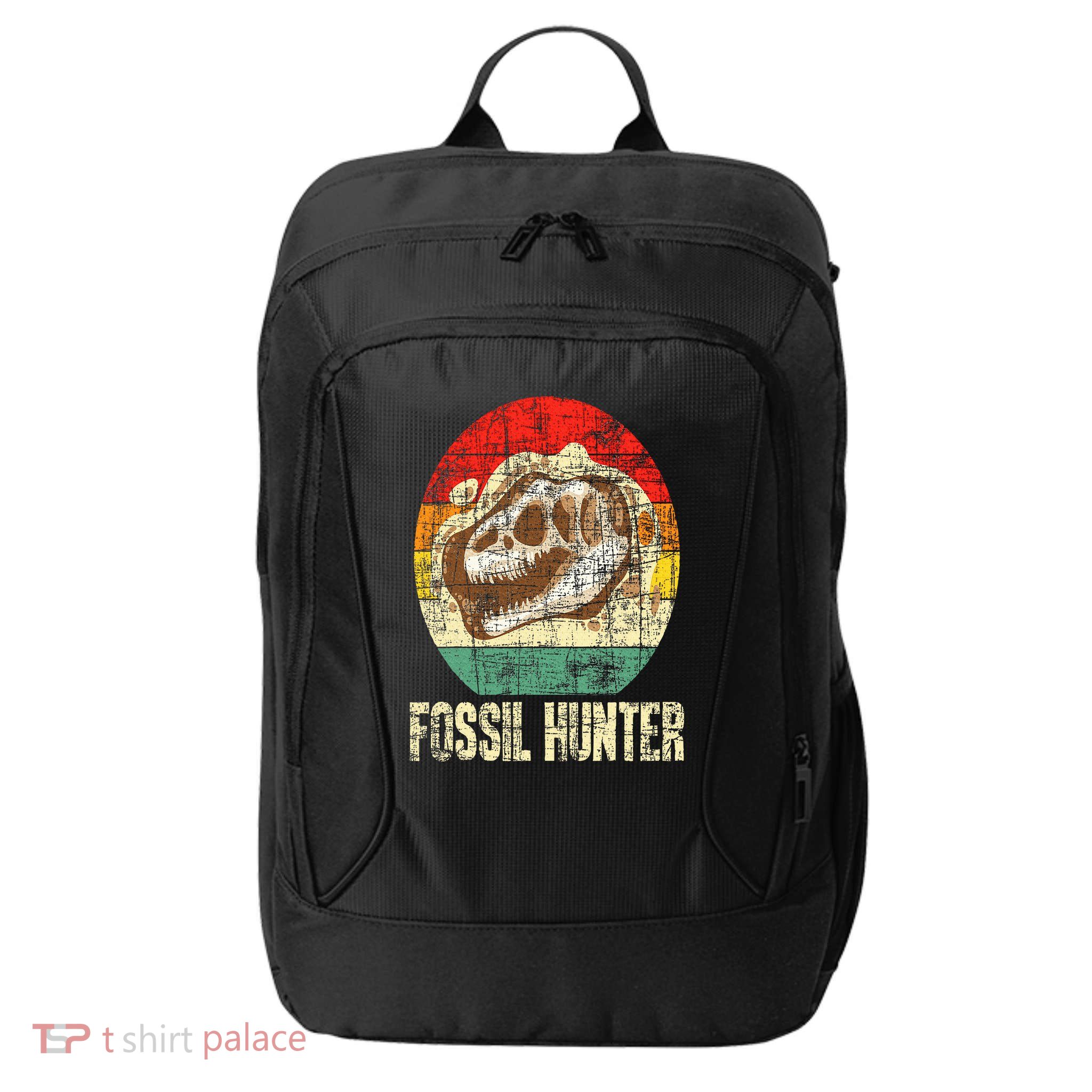 Fossil Hunter Retro Paleontologist Paleontology City Backpack