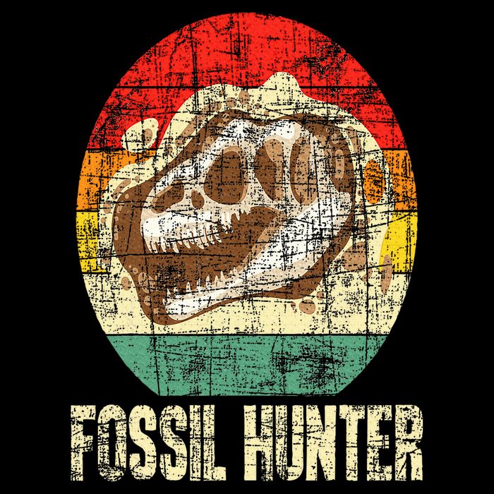 Fossil Hunter Retro Paleontologist Paleontology Drawstring Bag