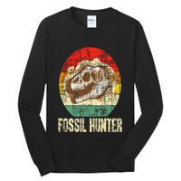 Fossil Hunter Retro Paleontologist Paleontology Tall Long Sleeve T-Shirt