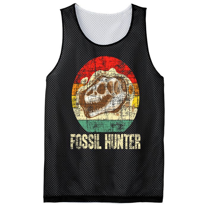 Fossil Hunter Retro Paleontologist Paleontology Mesh Reversible Basketball Jersey Tank