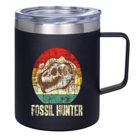 Fossil Hunter Retro Paleontologist Paleontology 12oz Stainless Steel Coffee Mug