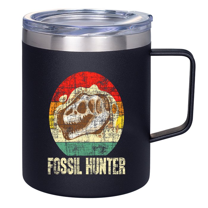 Fossil Hunter Retro Paleontologist Paleontology 12oz Stainless Steel Coffee Mug
