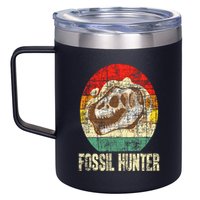 Fossil Hunter Retro Paleontologist Paleontology 12oz Stainless Steel Coffee Mug