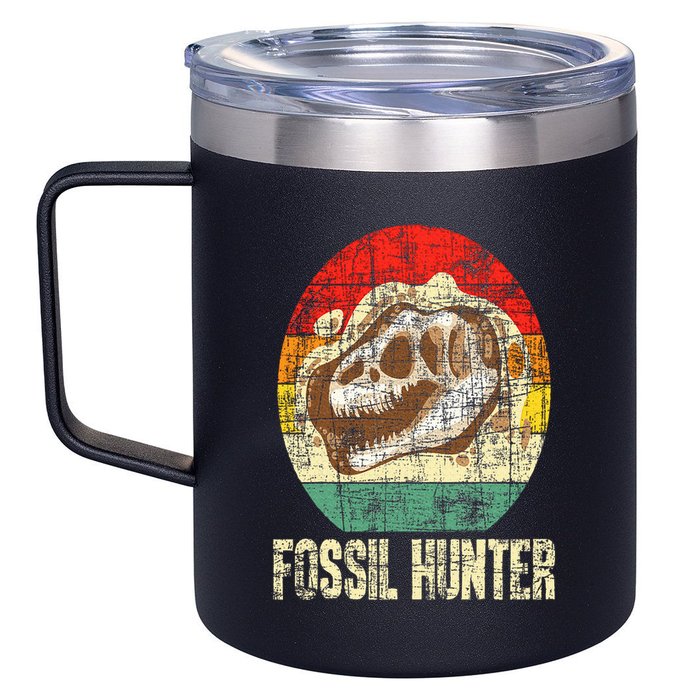 Fossil Hunter Retro Paleontologist Paleontology 12oz Stainless Steel Coffee Mug