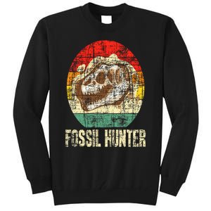 Fossil Hunter Retro Paleontologist Paleontology Tall Sweatshirt