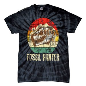 Fossil Hunter Retro Paleontologist Paleontology Tie-Dye T-Shirt