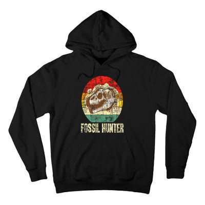 Fossil Hunter Retro Paleontologist Paleontology Tall Hoodie