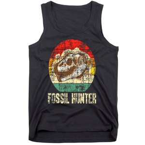 Fossil Hunter Retro Paleontologist Paleontology Tank Top