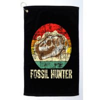 Fossil Hunter Retro Paleontologist Paleontology Golf Towel