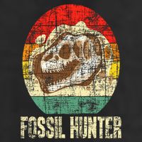 Fossil Hunter Retro Paleontologist Paleontology Golf Towel