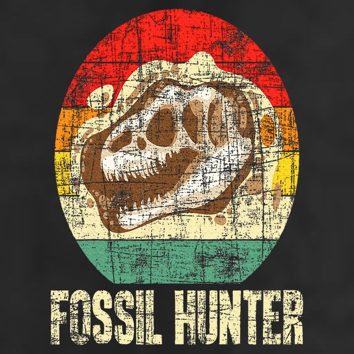 Fossil Hunter Retro Paleontologist Paleontology Golf Towel