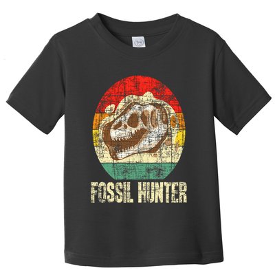 Fossil Hunter Retro Paleontologist Paleontology Toddler T-Shirt