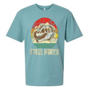 Fossil Hunter Retro Paleontologist Paleontology Sueded Cloud Jersey T-Shirt