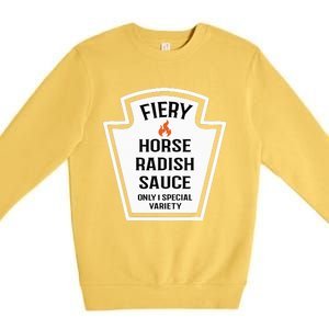 Fiery Horse Radish Sauce Group Condiment Family Matching Premium Crewneck Sweatshirt