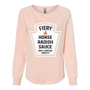 Fiery Horse Radish Sauce Group Condiment Family Matching Womens California Wash Sweatshirt