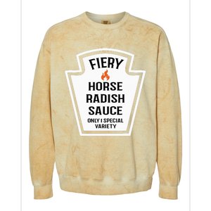 Fiery Horse Radish Sauce Group Condiment Family Matching Colorblast Crewneck Sweatshirt