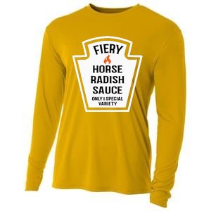 Fiery Horse Radish Sauce Group Condiment Family Matching Cooling Performance Long Sleeve Crew