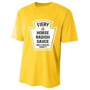 Fiery Horse Radish Sauce Group Condiment Family Matching Performance Sprint T-Shirt