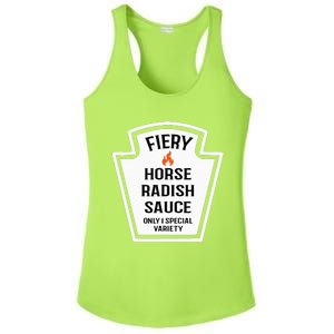 Fiery Horse Radish Sauce Group Condiment Family Matching Ladies PosiCharge Competitor Racerback Tank