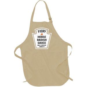 Fiery Horse Radish Sauce Group Condiment Family Matching Full-Length Apron With Pockets