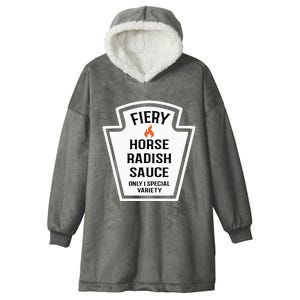 Fiery Horse Radish Sauce Group Condiment Family Matching Hooded Wearable Blanket