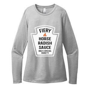 Fiery Horse Radish Sauce Group Condiment Family Matching Womens CVC Long Sleeve Shirt