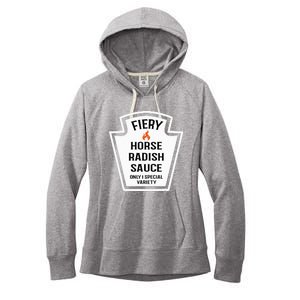 Fiery Horse Radish Sauce Group Condiment Family Matching Women's Fleece Hoodie