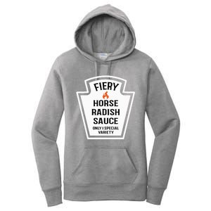 Fiery Horse Radish Sauce Group Condiment Family Matching Women's Pullover Hoodie