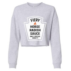 Fiery Horse Radish Sauce Group Condiment Family Matching Cropped Pullover Crew