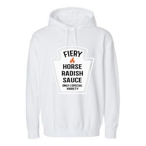 Fiery Horse Radish Sauce Group Condiment Family Matching Garment-Dyed Fleece Hoodie