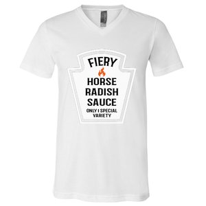 Fiery Horse Radish Sauce Group Condiment Family Matching V-Neck T-Shirt