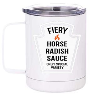 Fiery Horse Radish Sauce Group Condiment Family Matching 12 oz Stainless Steel Tumbler Cup