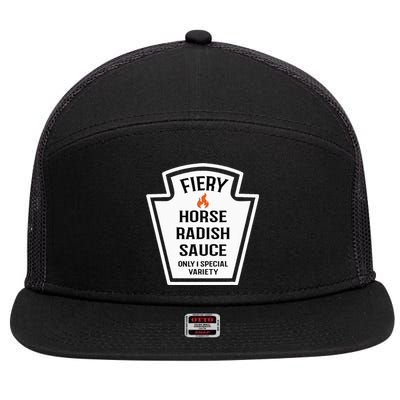 Fiery Horse Radish Sauce Group Condiment Family Matching 7 Panel Mesh Trucker Snapback Hat