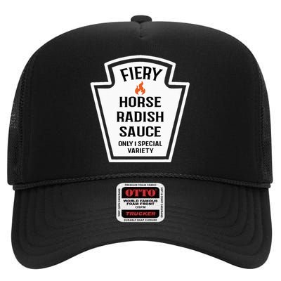 Fiery Horse Radish Sauce Group Condiment Family Matching High Crown Mesh Back Trucker Hat